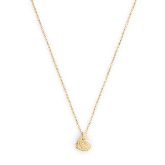 Coach Gold Textured Heart Necklace
