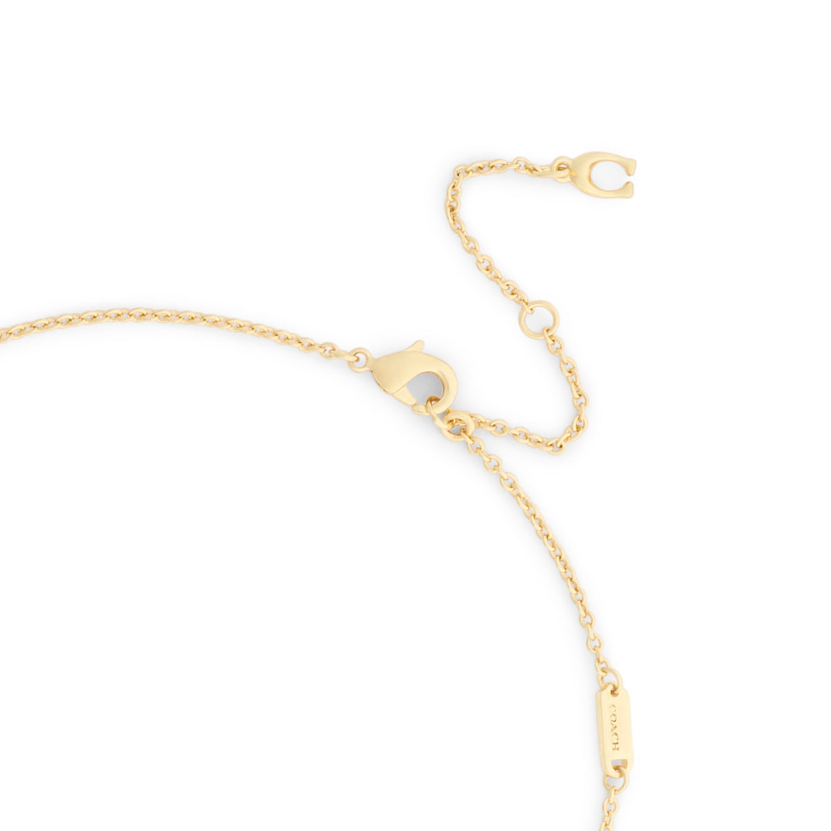 Coach Gold Textured Heart Necklace