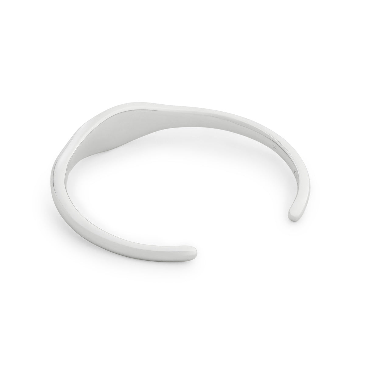 Coach Silver C Pavé Signet Cuff Bangle