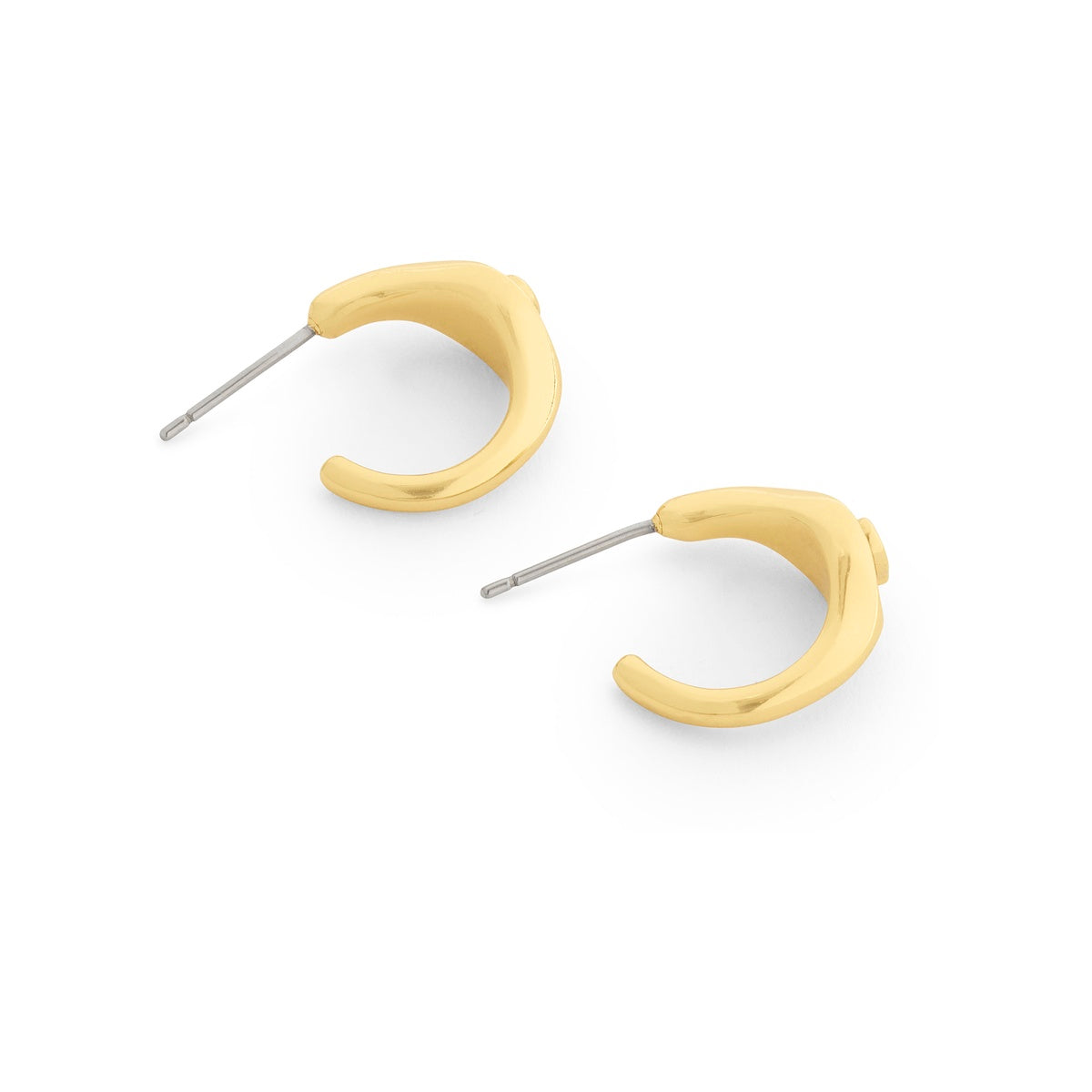 Coach Gold C Pavé Signet Huggies