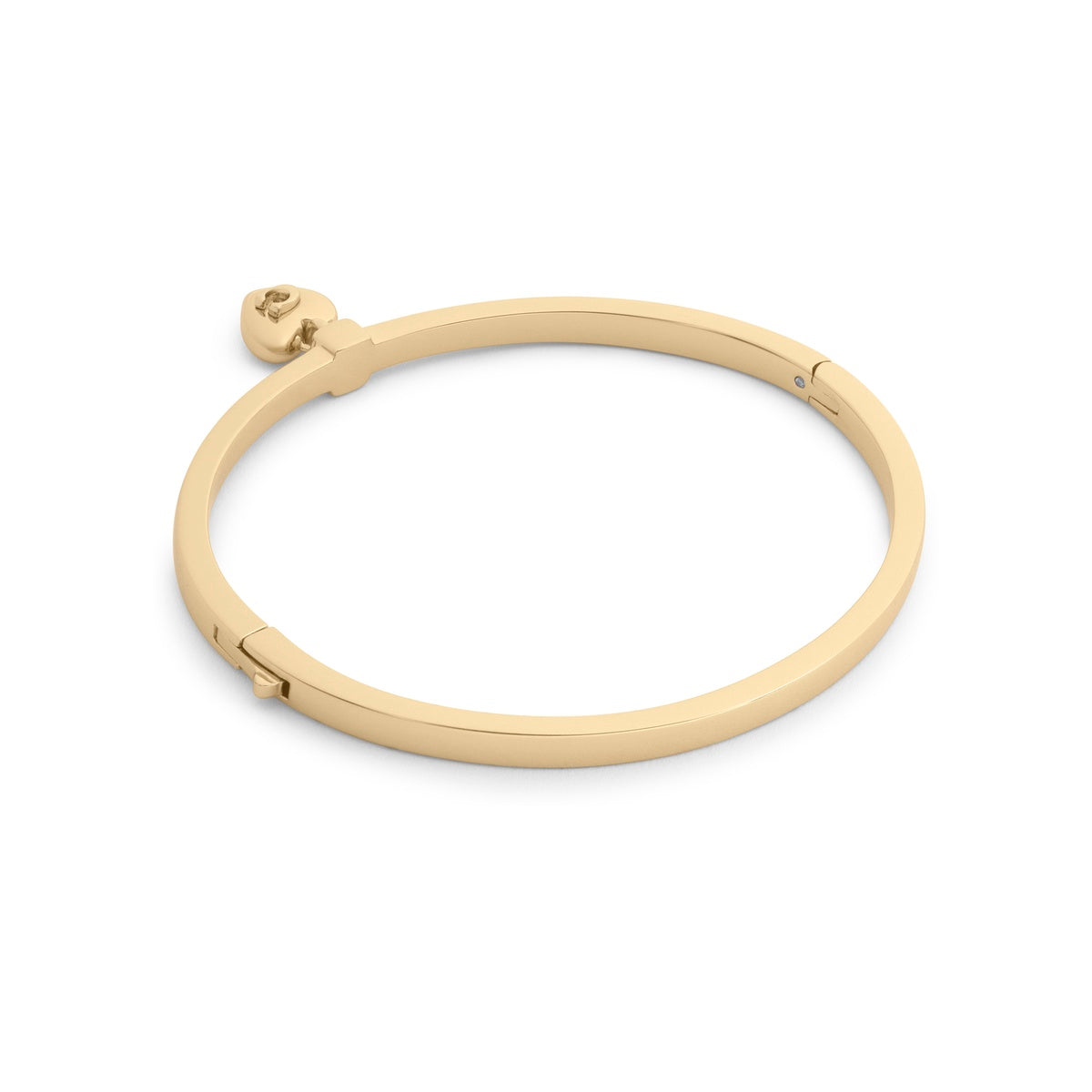 Coach Gold Heart Charm Boxed Bangle