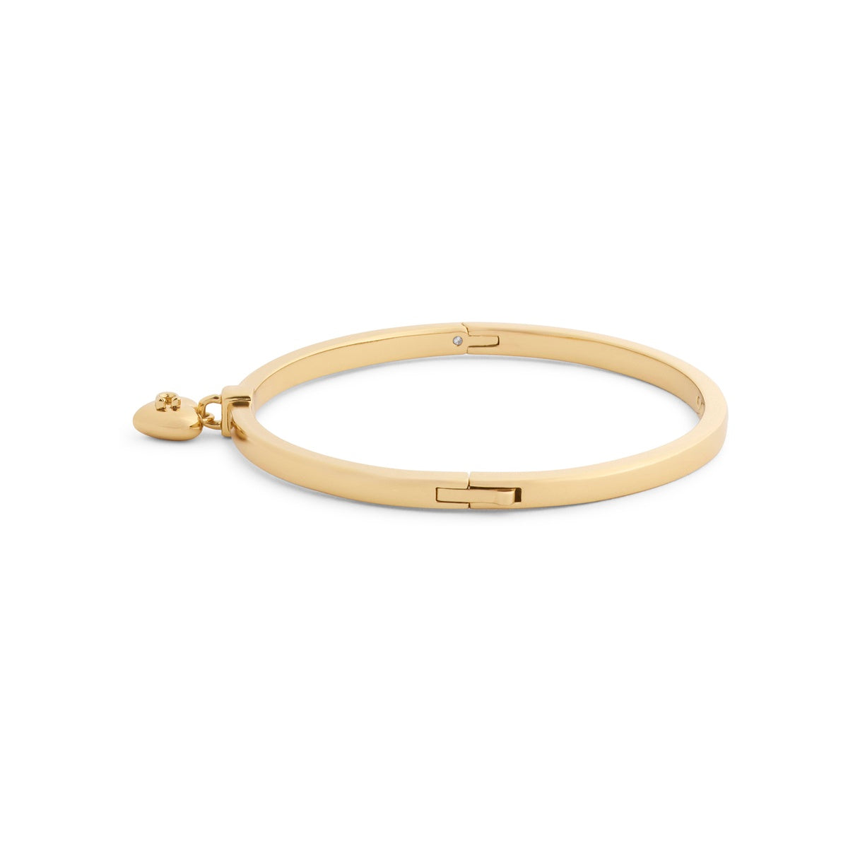 Coach Gold Heart Charm Boxed Bangle