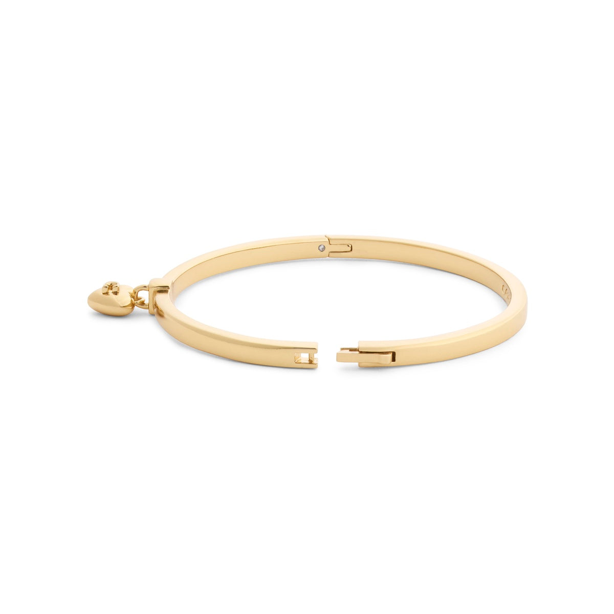 Coach Gold Heart Charm Boxed Bangle
