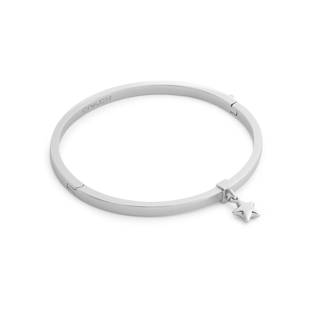 Coach Silver Star Charm Boxed Bangle