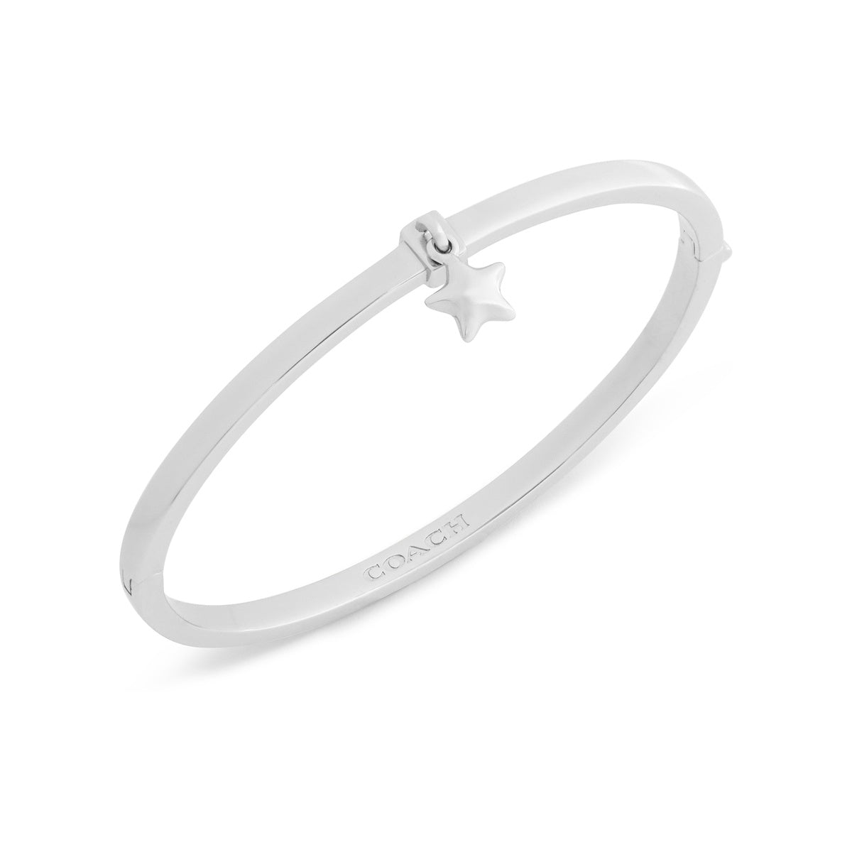 Coach Silver Star Charm Boxed Bangle