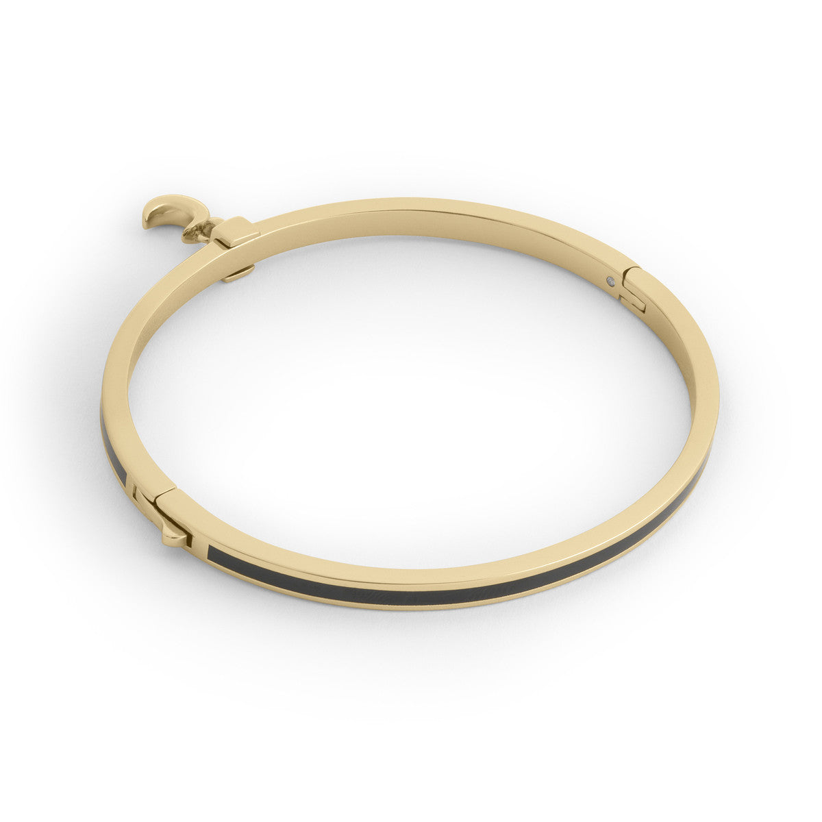 Coach Gold Moon Chram Black Boxed Bangle