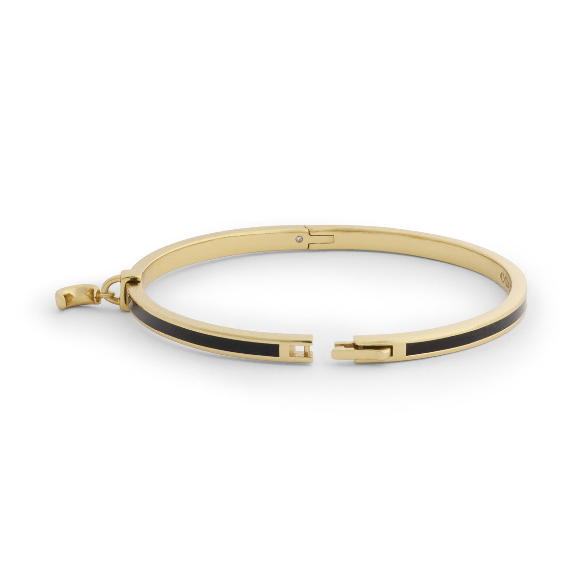 Coach Gold Moon Chram Black Boxed Bangle
