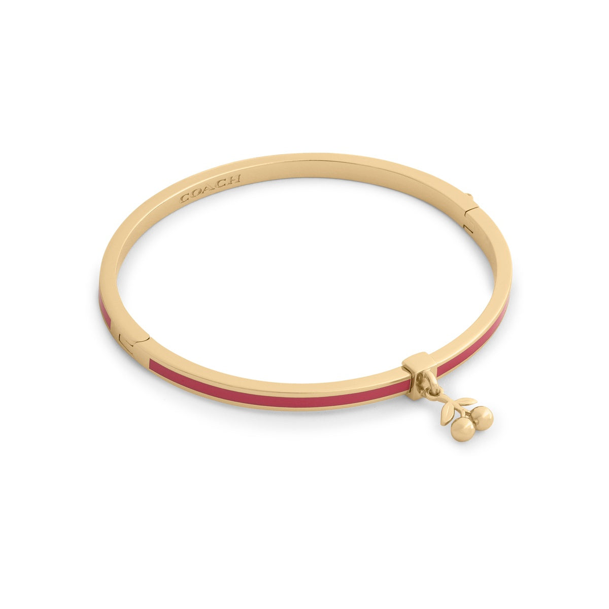 Coach Gold Cherry Chram Red Boxed Bangle