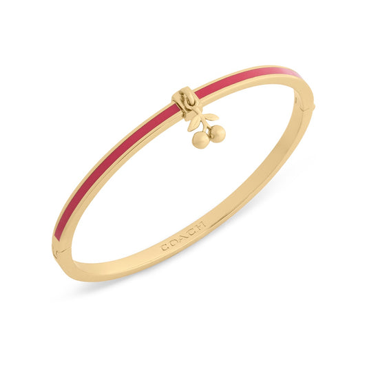 Coach Gold Cherry Chram Red Boxed Bangle