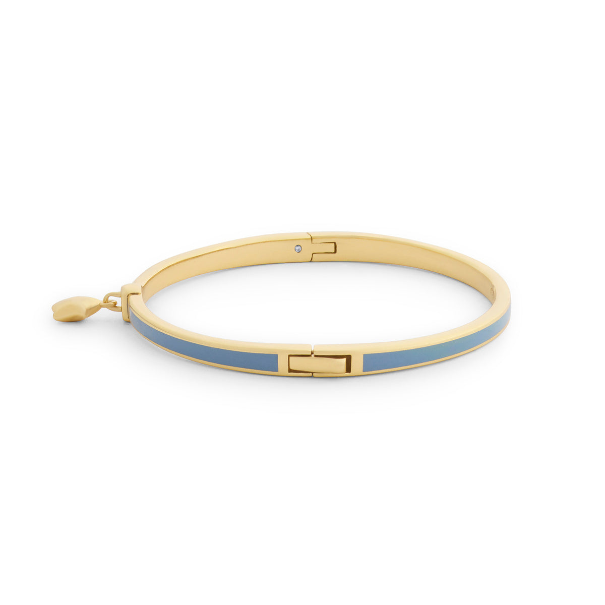 Coach Gold Star Charm Blue Boxed Bangle
