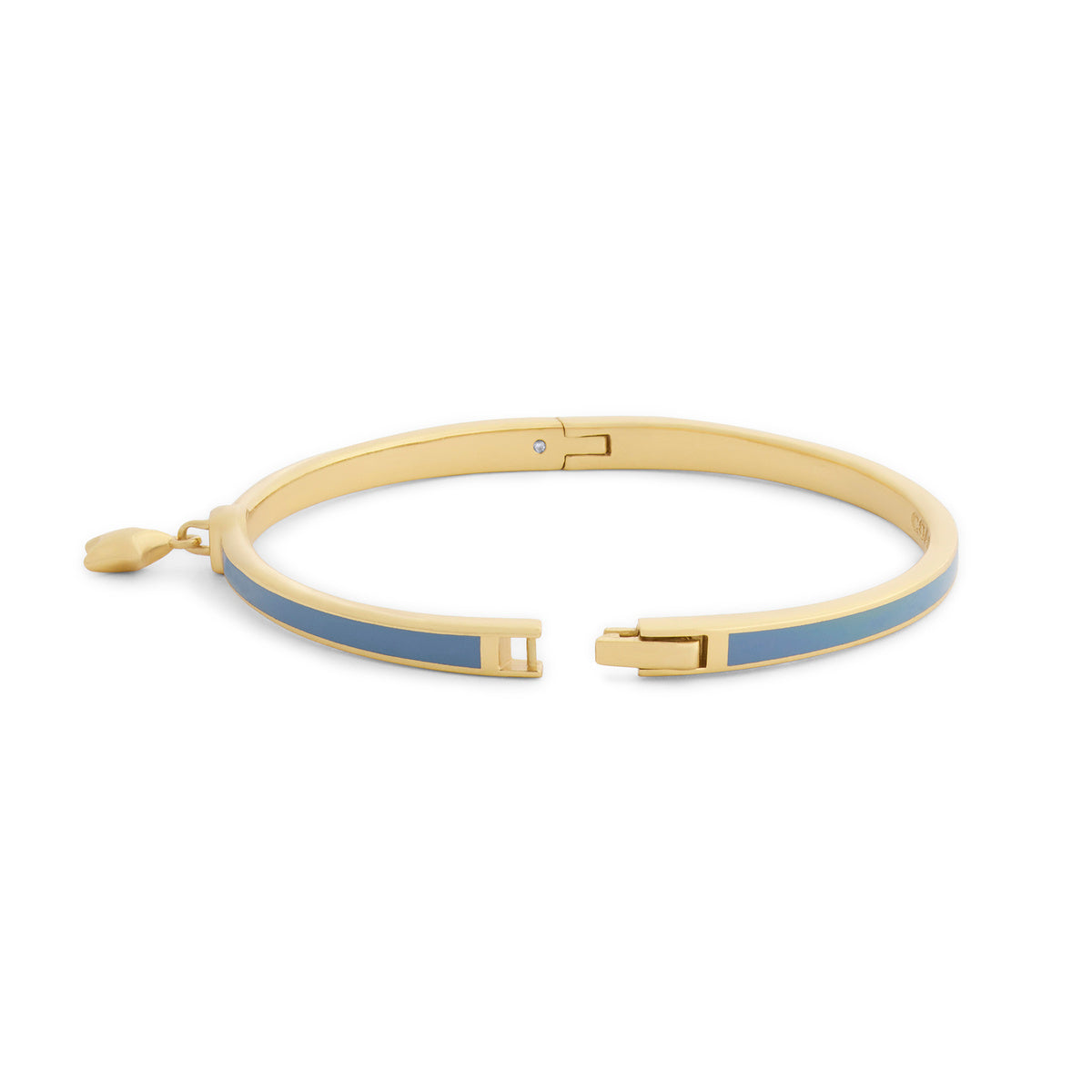 Coach Gold Star Charm Blue Boxed Bangle