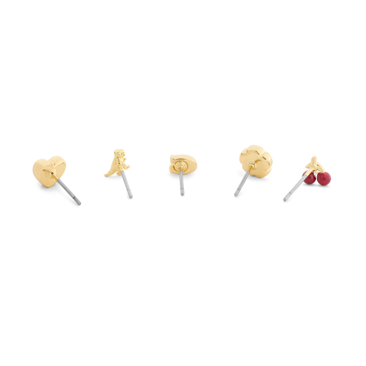 Coach Gold Enamel Mixed Metal 5 Studs Boxed
