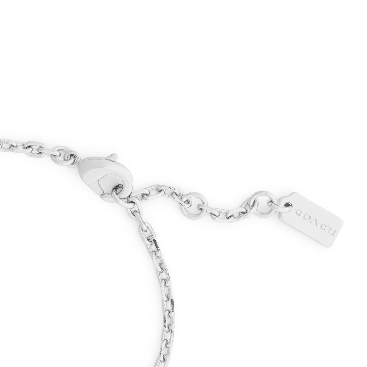 Coach Silver Cut Out C Padlock Bracelet
