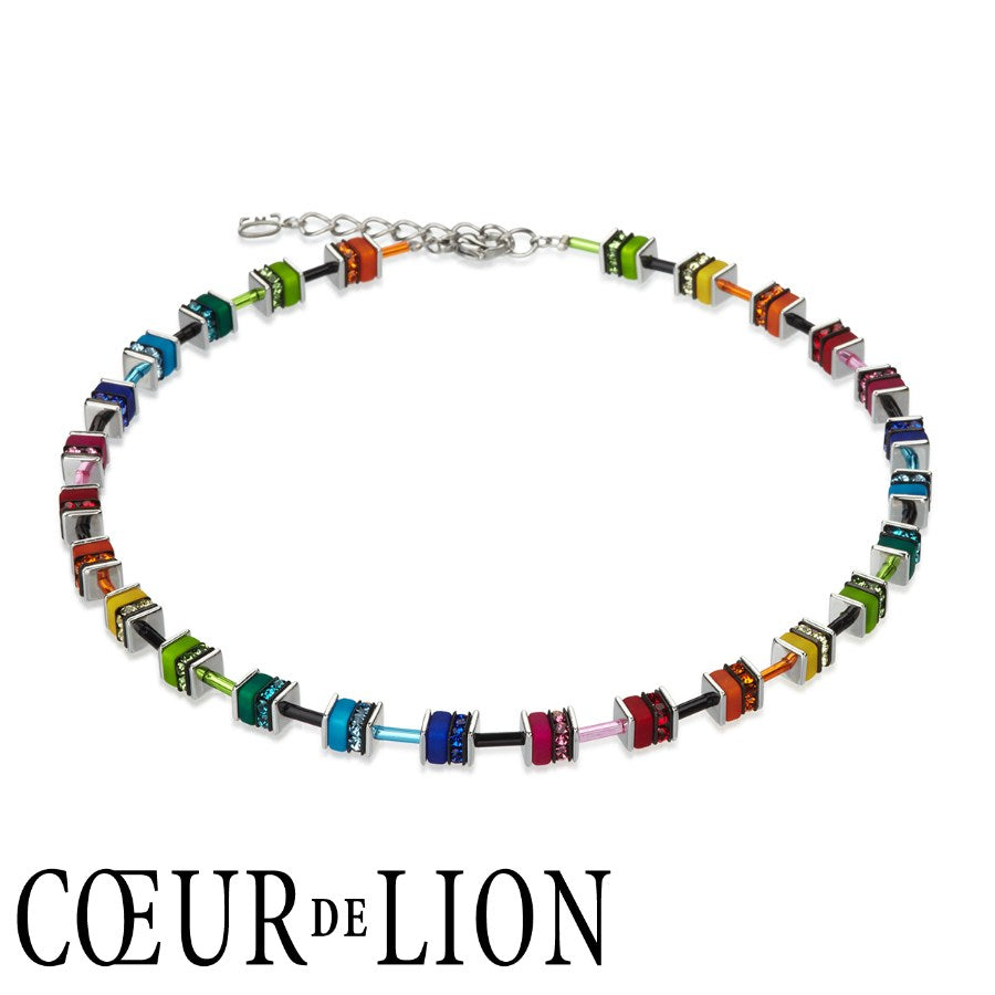 Coeur De Lion Geo Small Multicoloured Statement Necklace