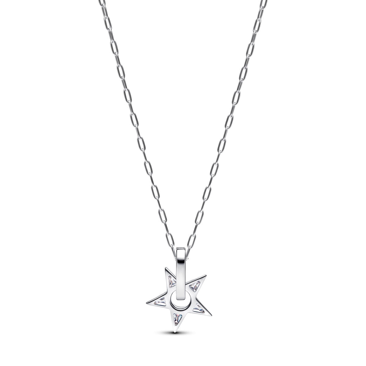 Pandora Silver Sparkling Stella Pendant Necklace