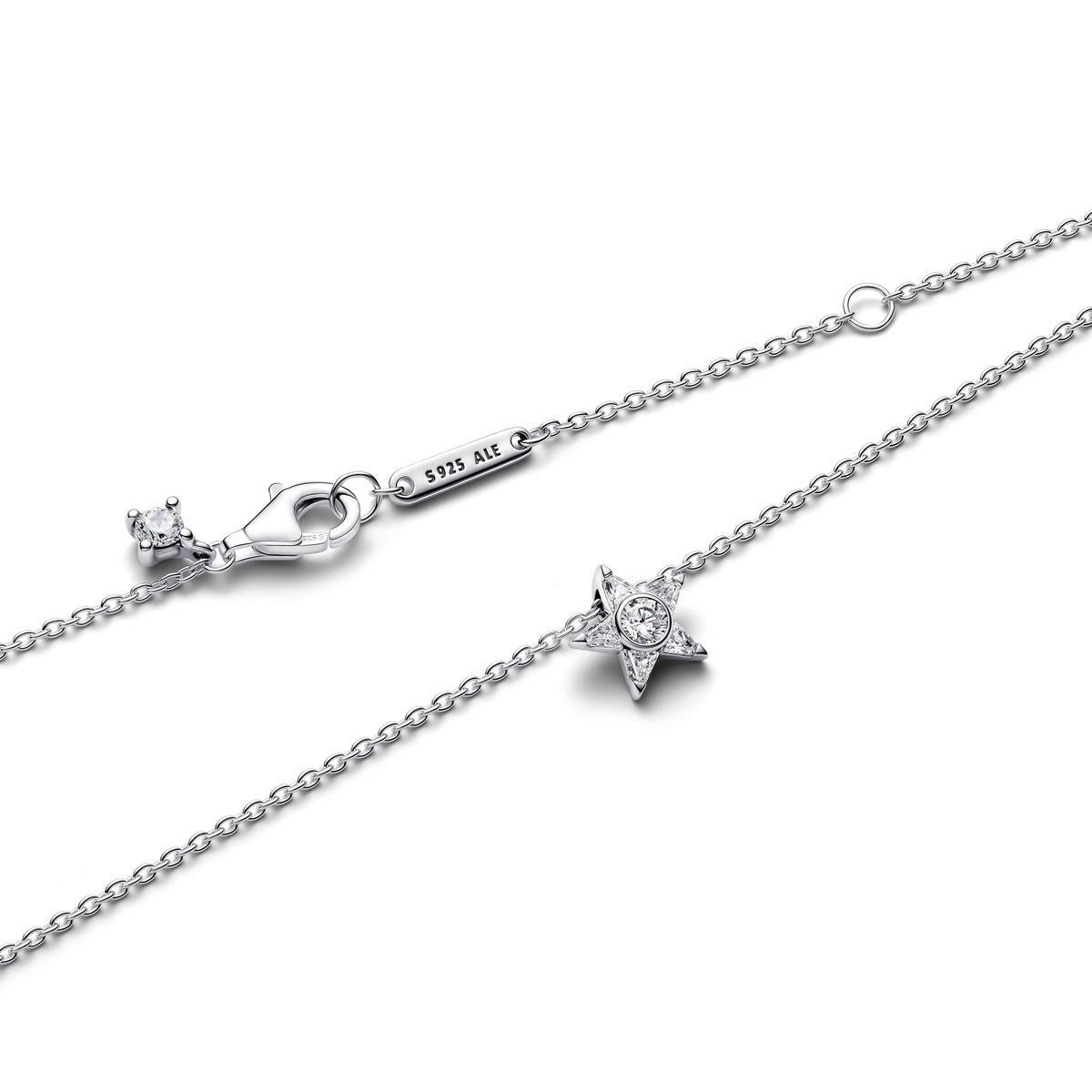 Pandora Silver Sparkling Stella Pendant Necklace