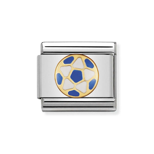 Nomination Blue Football Charm