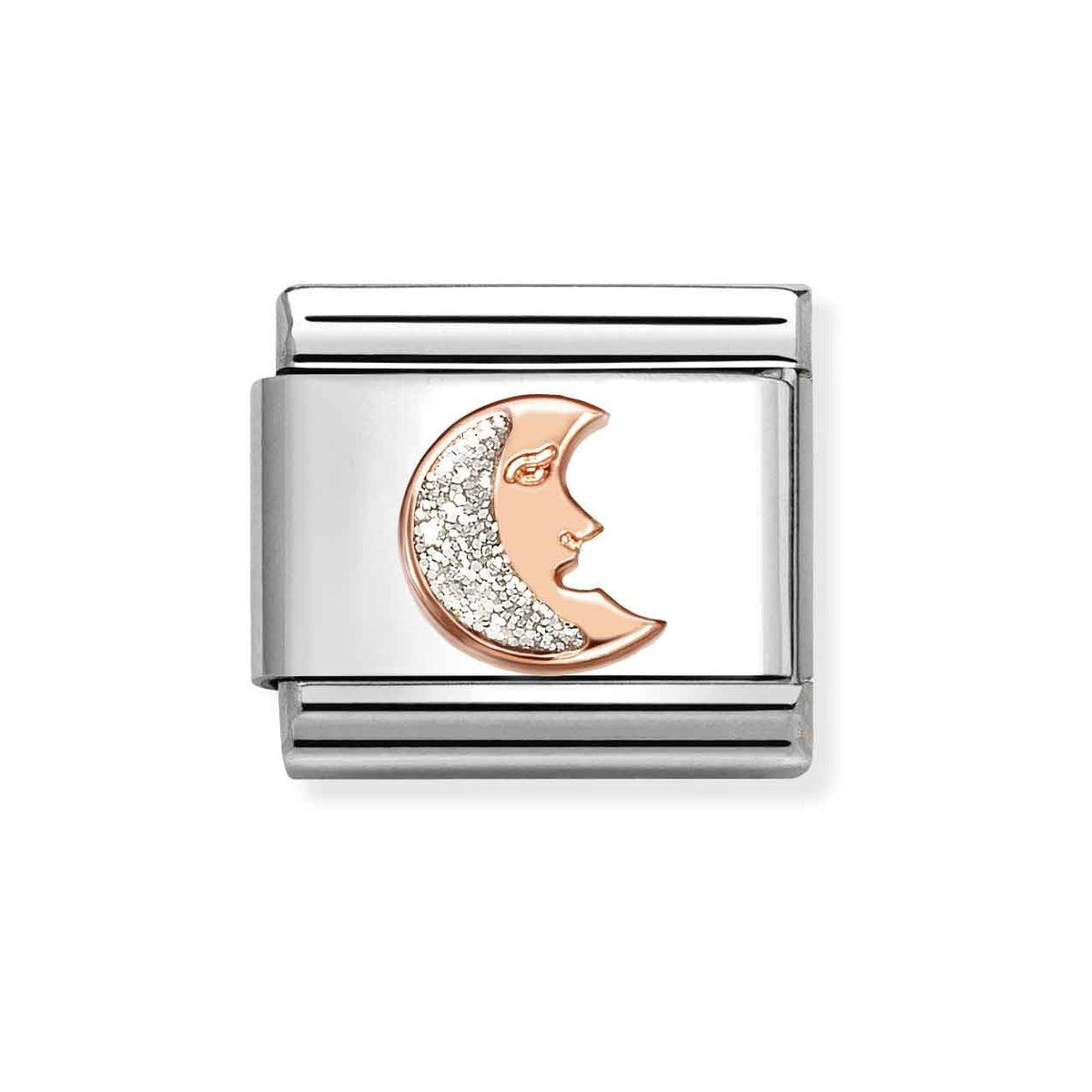 Rose Gold Moon Charm
