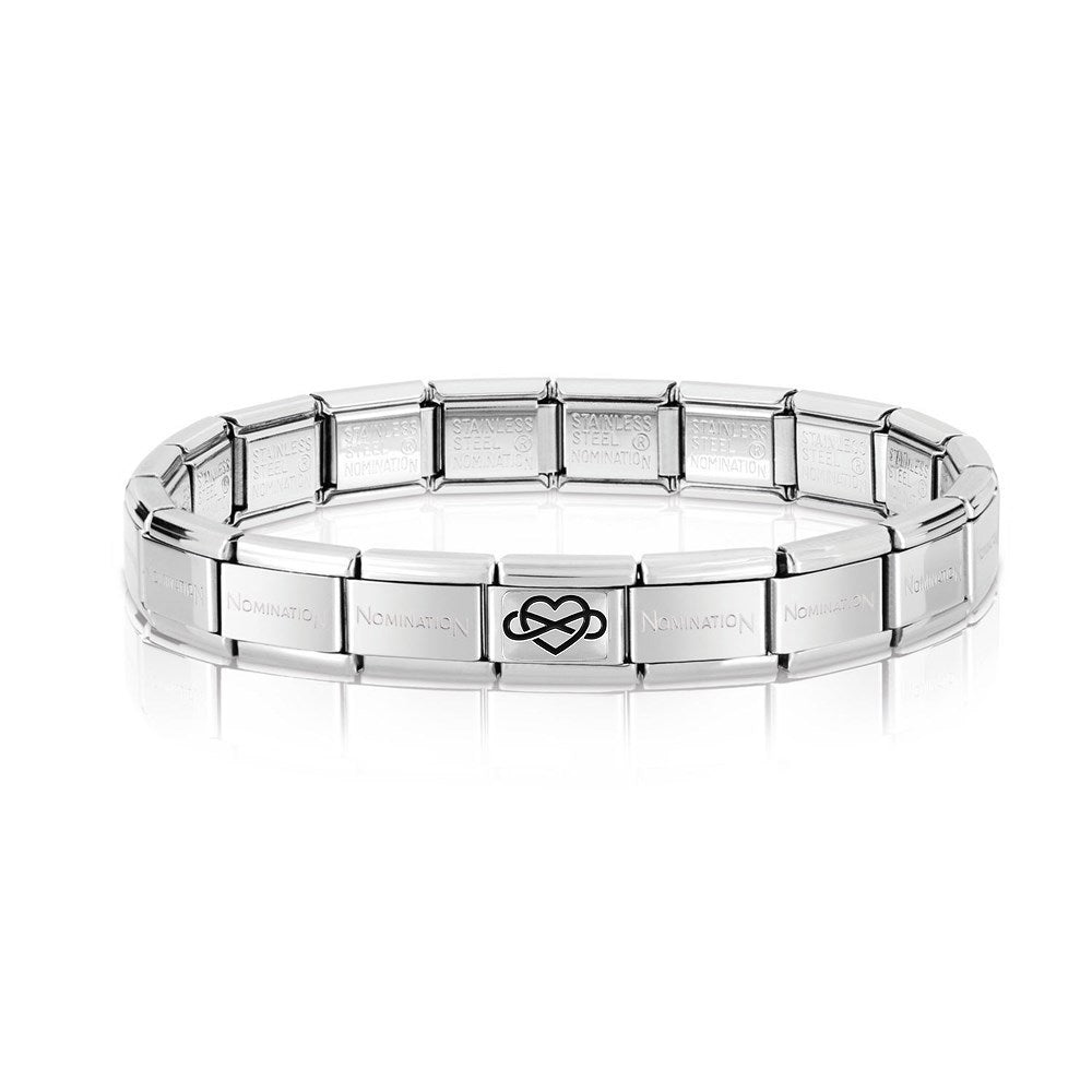 Nomination Black Infinity Heart Charm