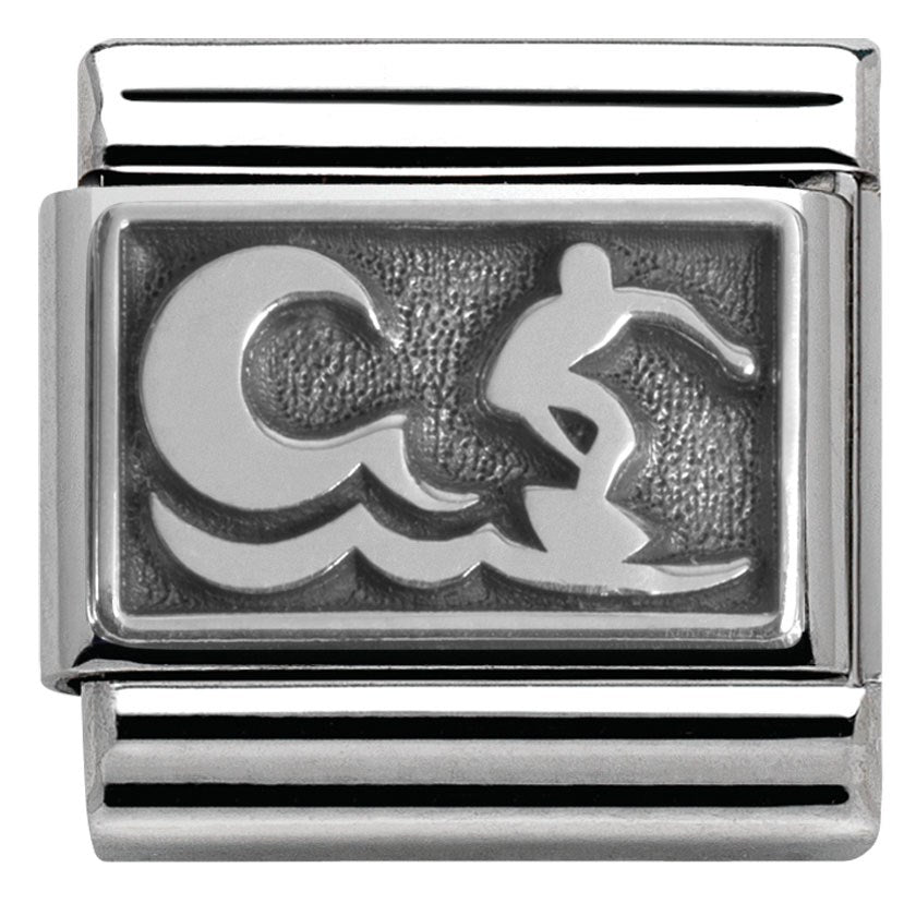 Nomination Surfer with Wave Charm