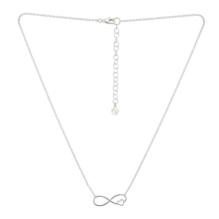 Argento Silver Infinity Heart Necklace
