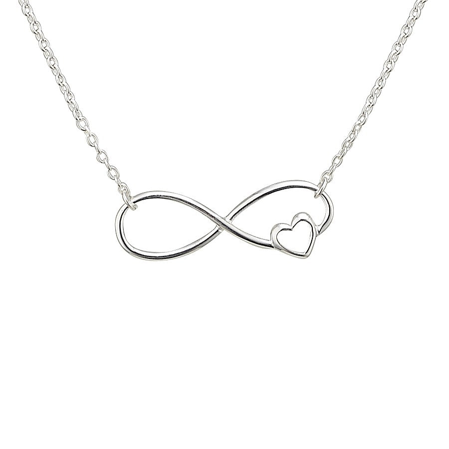 Argento Silver Infinity Heart Necklace