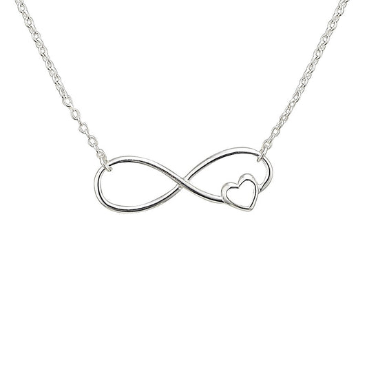Argento Silver Infinity Heart Necklace