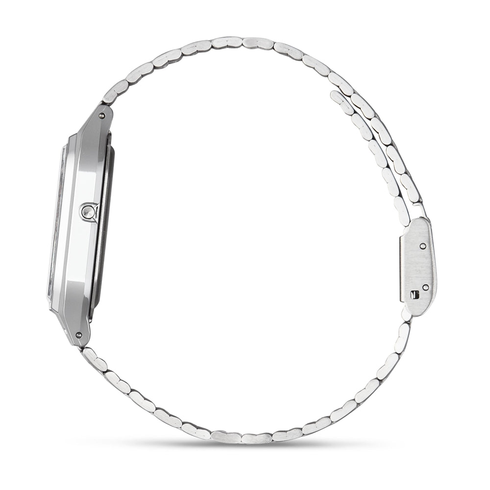 Casio Vintage AQ-230A-7DMQYES Silver and White Stainless Steel CombiWatch
