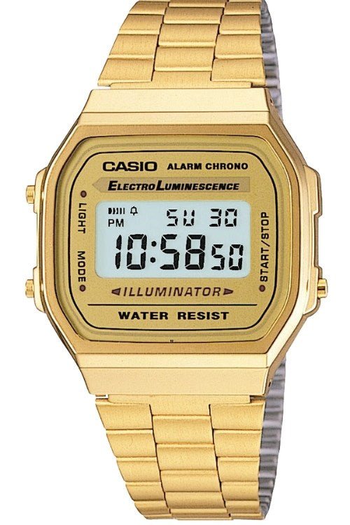 Casio Vintage A168WEGG-9EF Gold Stainless Steel Bracelet Digital Watch