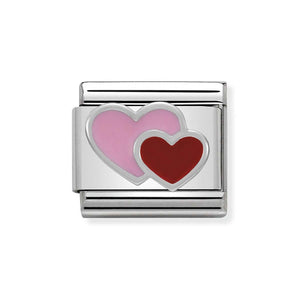 Nomination Pink And Red Double Heart
