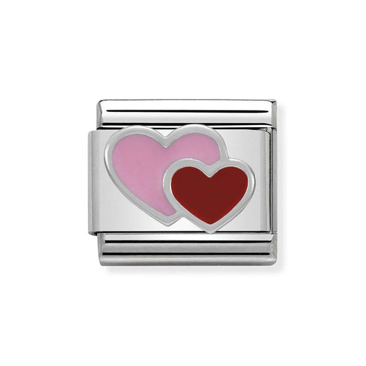 Nomination Pink And Red Double Heart