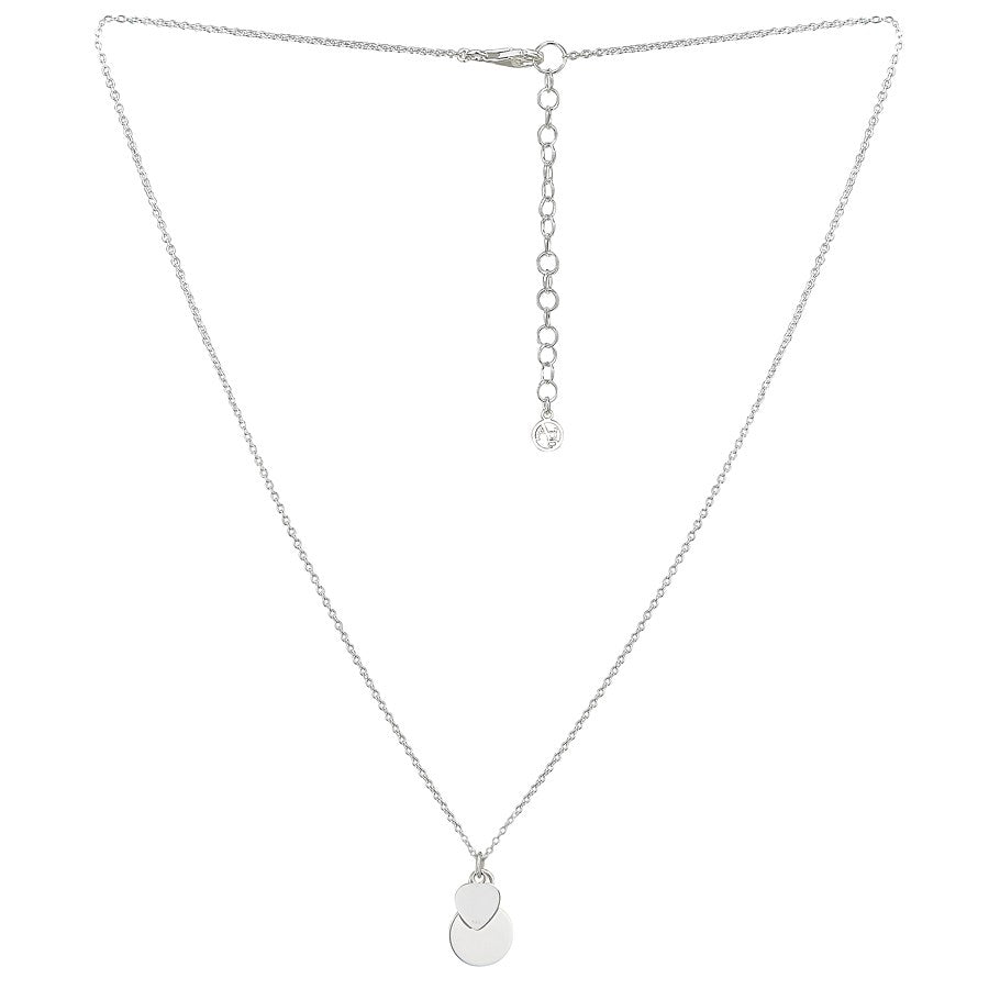 Argento Heart and Plate Necklace 