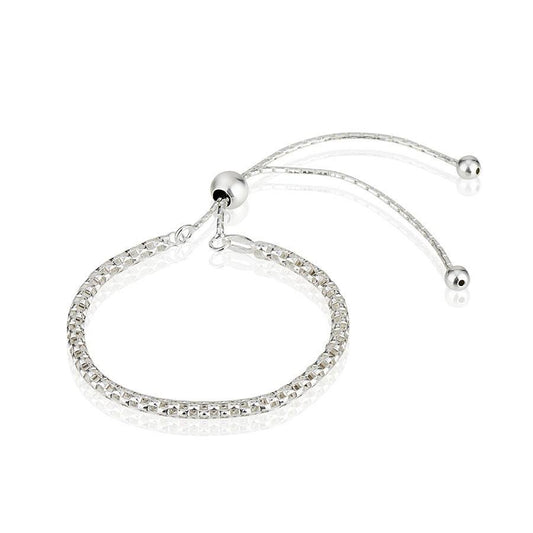 Argento Recycled Silver Mesh Pull Friendship Bracelet