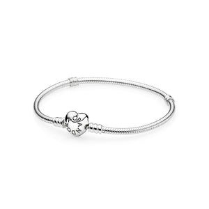 Pandora Moments Silver Heart Clasp Bracelet