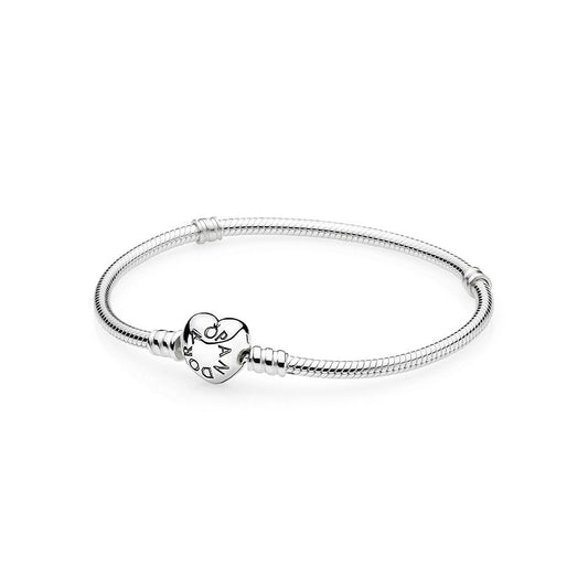 Pandora Moments Silver Heart Clasp Bracelet