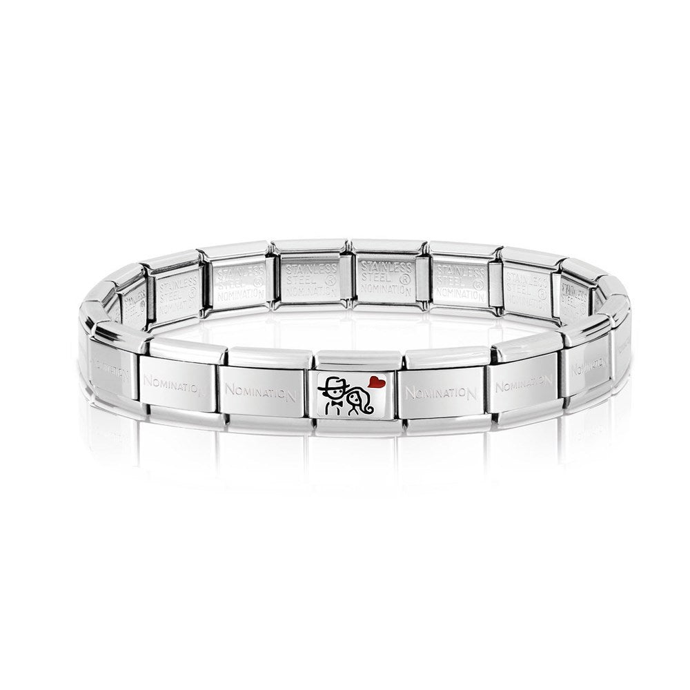 Nomination Silvershine Couple Heart Charm