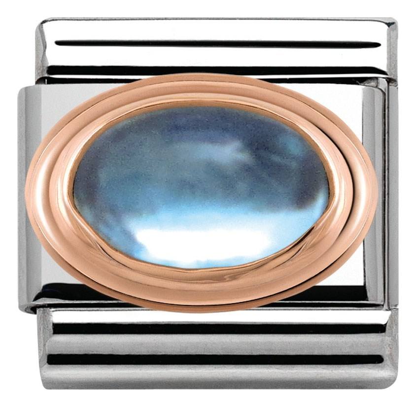 Nomination Rose Gold Blue Topaz Charm