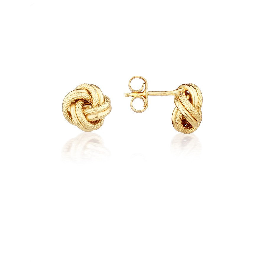 Argento Recycled Gold Knot Stud Earrings