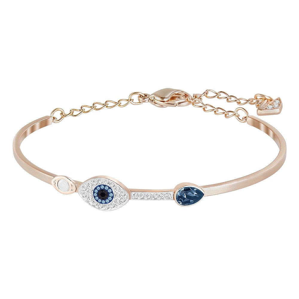 Swarovski Duo Crystal Evil Eye Bangle