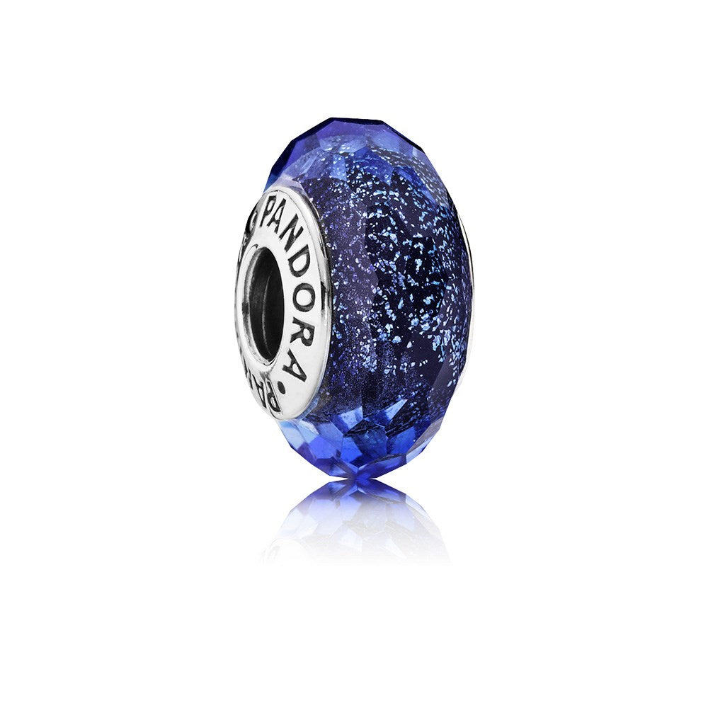 Pandora Blue Faceted Murano Glass Charm