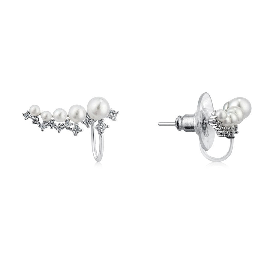 Dirty Ruby Pearl Single Ear Cuff