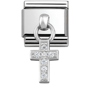 Nomination Silver Hanging Cross Charm