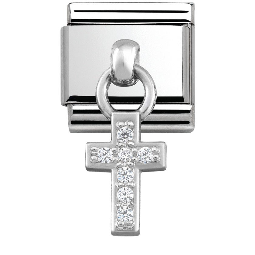 Nomination Silver Hanging Cross Charm
