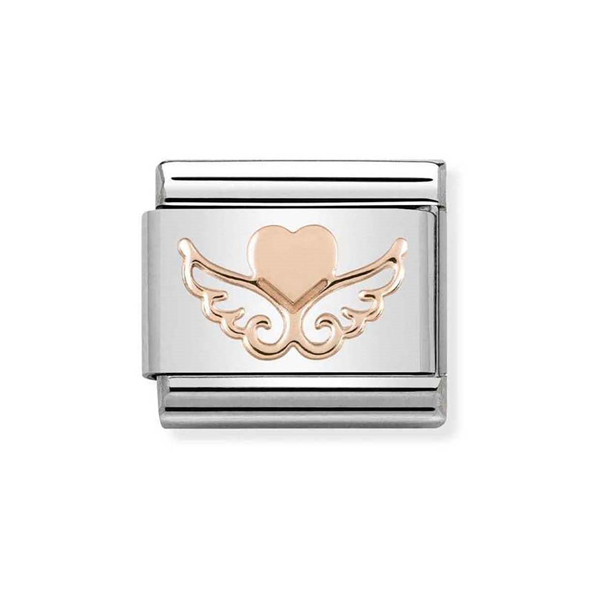 Nomination Rose Gold Heart On Wings Charm