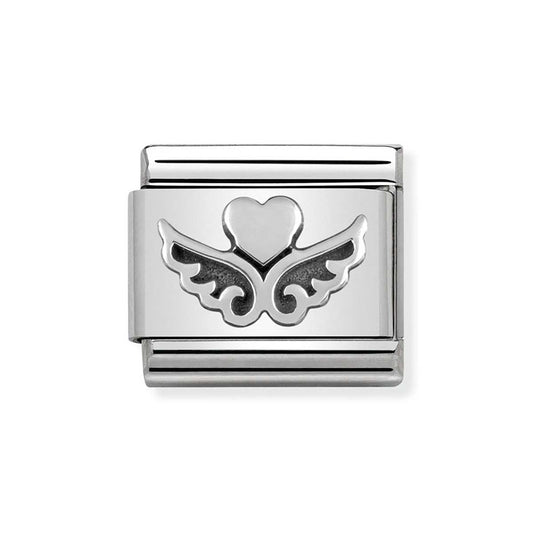 Nomination Silver Heart On Wings Charm