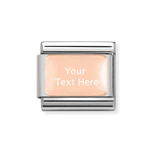Nomination Rose Gold Plate Engraving Charm