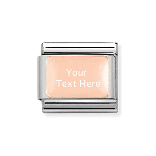 Nomination Rose Gold Plate Engraving Charm