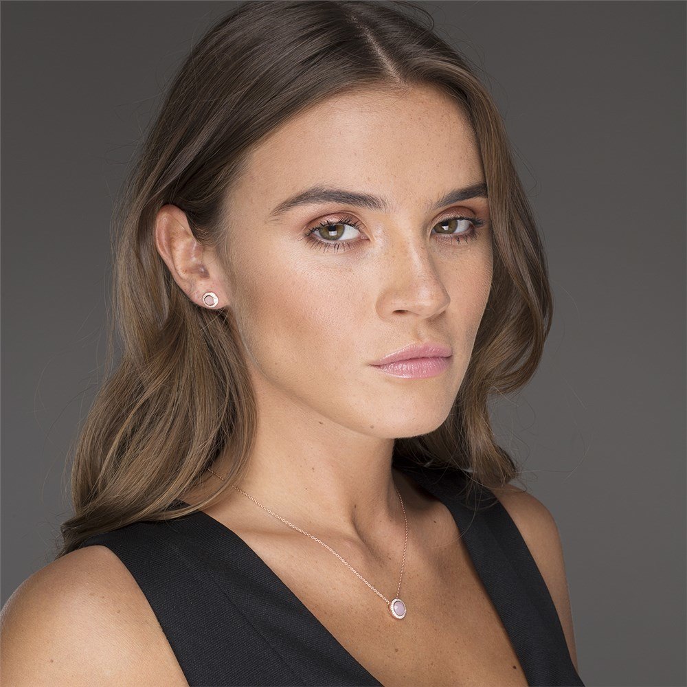 Argento Rose Gold Blush Pink Earrings