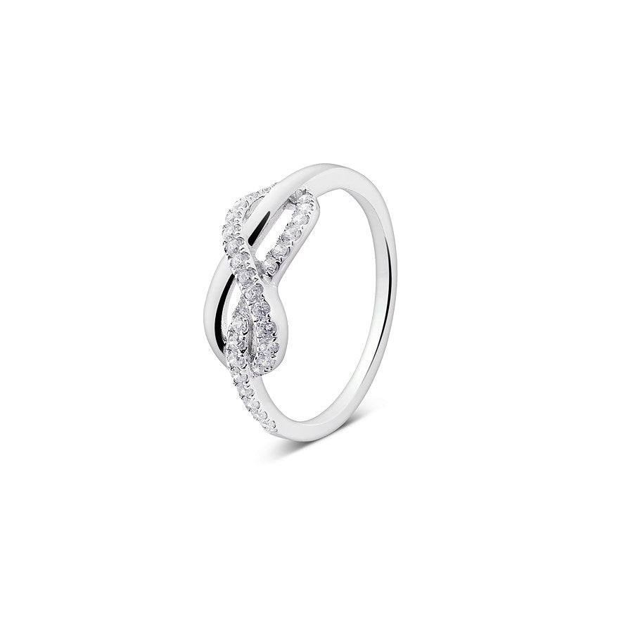 Argento Encrusted Infinite Romance Ring