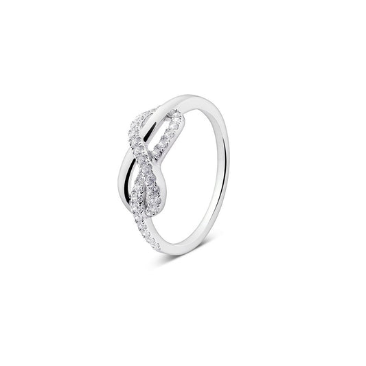 Argento Encrusted Infinite Romance Ring